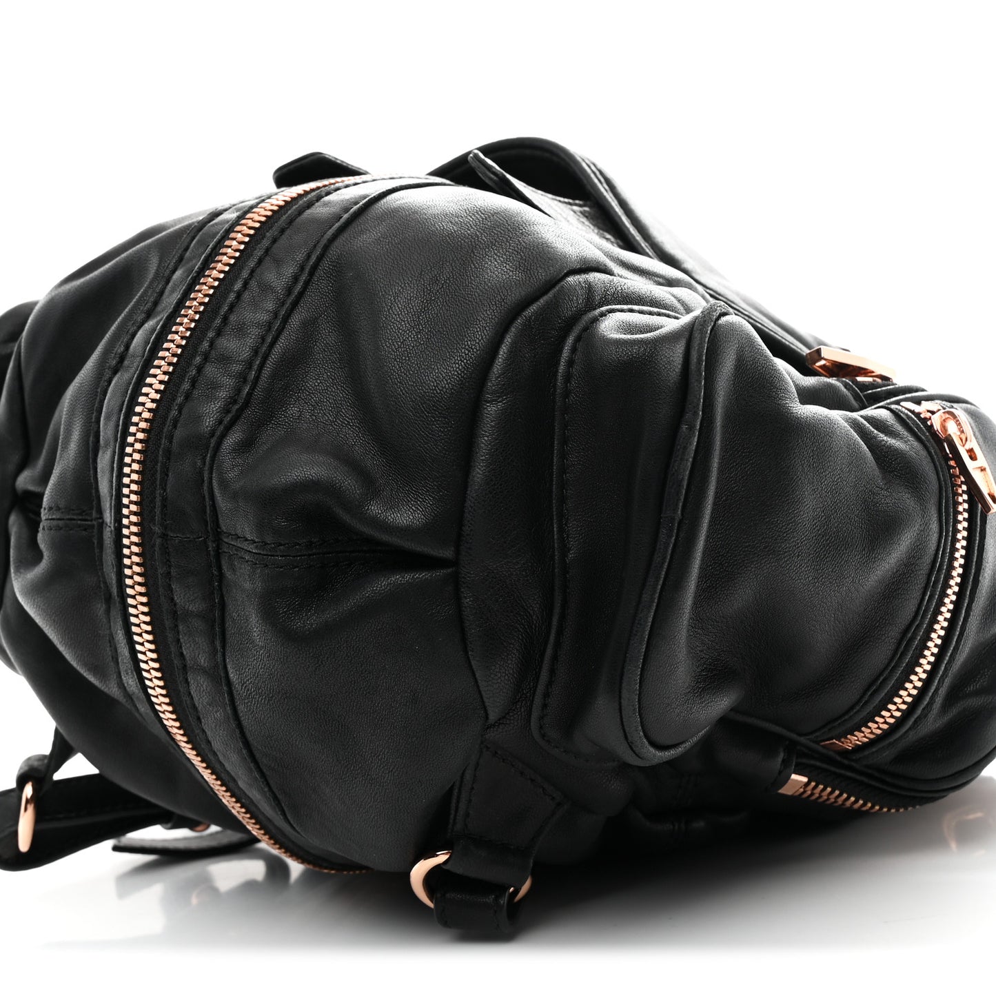 alexander wang mini marti rose gold backpack Alexander Wang Lambskin Marti Backpack Washed Black Rose Gold Hardware 1816644 – FASHIONPHILE