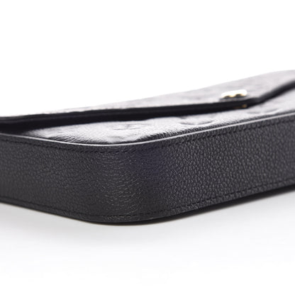 Louis Vuitton Empreinte Pochette Felicie Chain Wallet Black 10 of 13