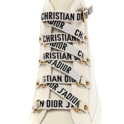 Christian Dior Technical Mesh Calfskin Womens Walk'N'Dior High Top Sneaker 38.5 Milk 9 of 9
