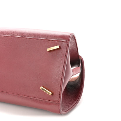Salvatore Ferragamo Calfskin Medium Hug Soft Bicolor Shoulder Bag  College Red Pink 9 of 9