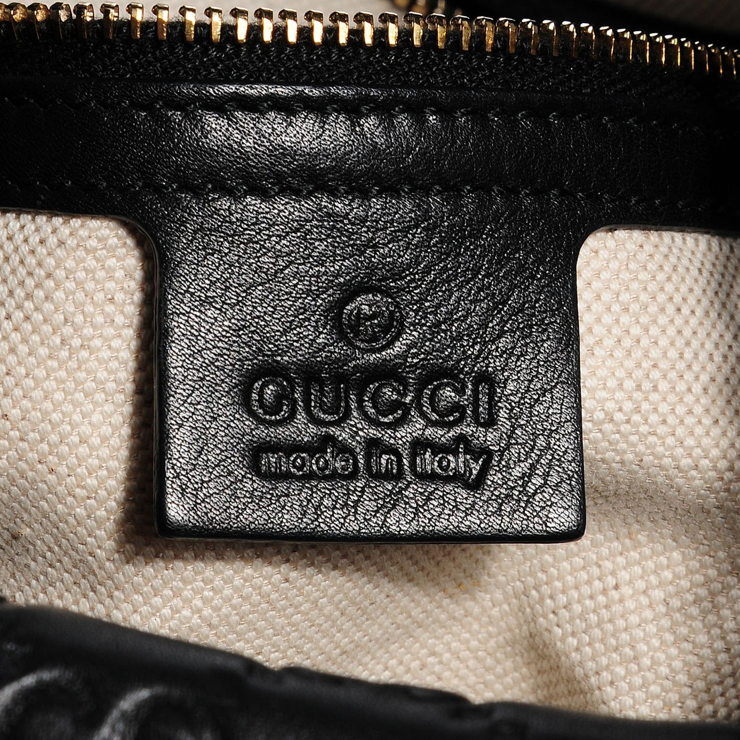 Guccissima Medium Emily Hobo Black