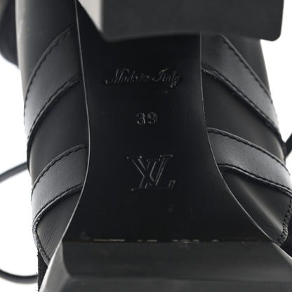 Louis Vuitton Suede Calfskin Monogram Star Trail Ankle Boots 39 Black 6 of 7