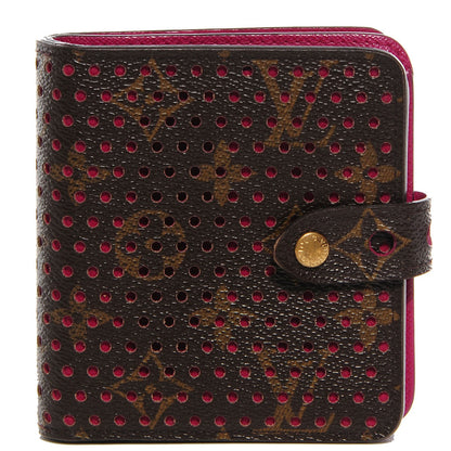 Louis Vuitton Monogram Perforated Compact Zipped Wallet Fuchsia 1 of 8