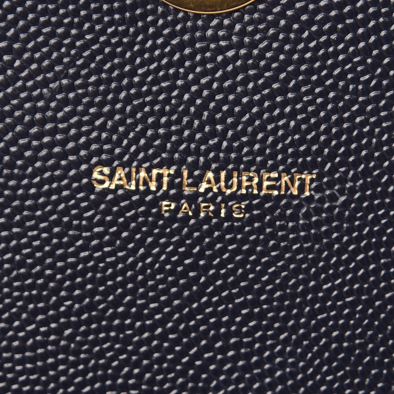 Saint Laurent Grain De Poudre Matelasse Chevron Large Monogram Satchel Midnight Blue 8 of 13