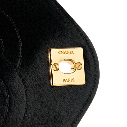 Chanel Lambskin Diamond Stitch Envelope Single Flap Black 7 of 11