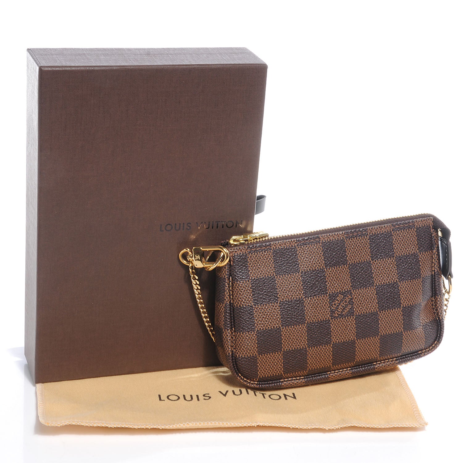 Louis Vuitton Damier Ebene Mini Pochette Accessories Bag 5 of 8