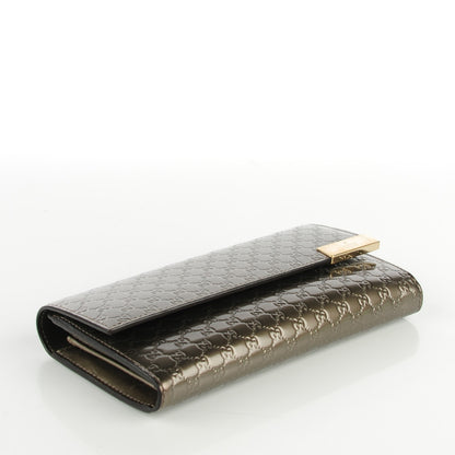 Gucci Metallic Microguccissima Dice Continental Flap Wallet Golden Beige 4 of 7