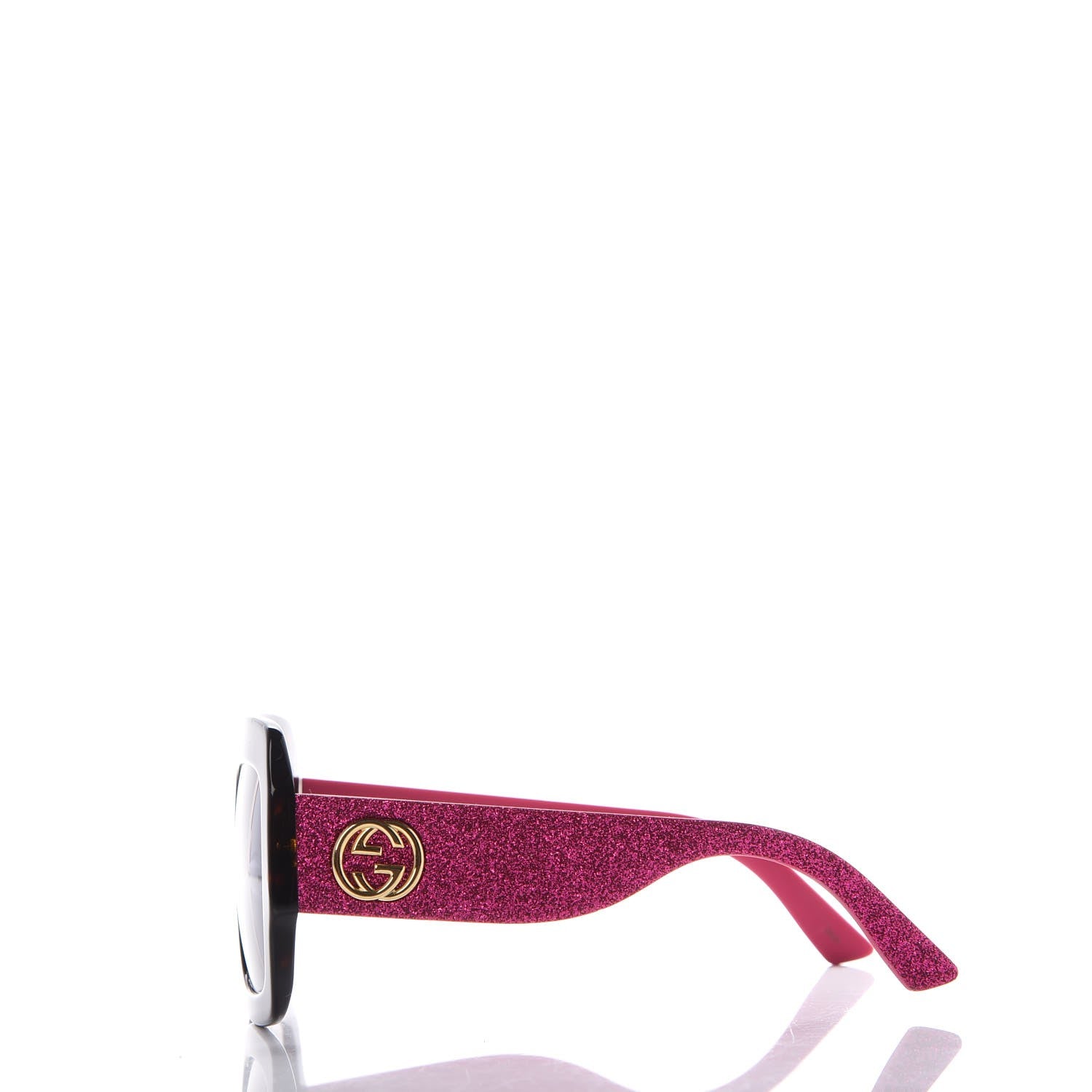 Gucci Square Frame GG0102S Sunglasses Glitter Pink Multi 4 of 8