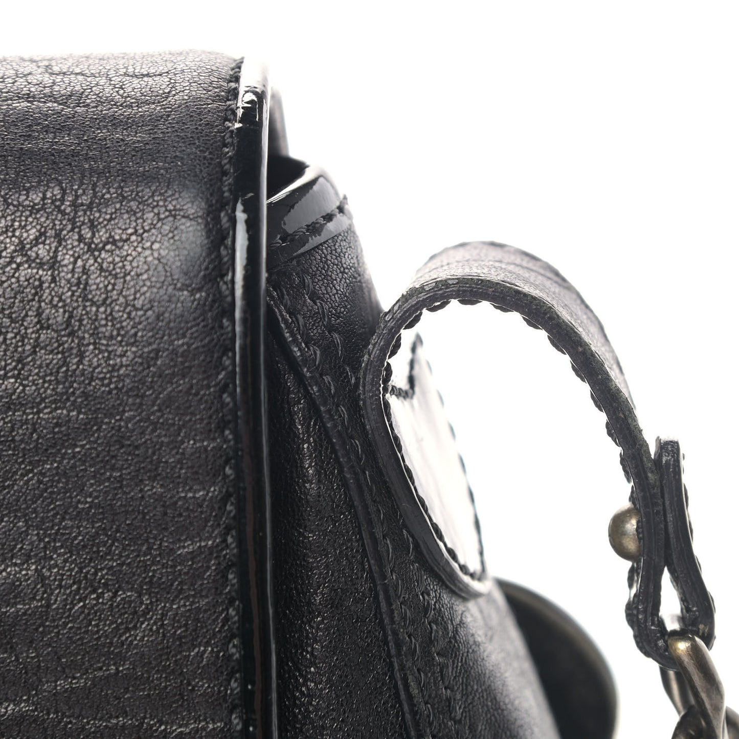 Nappa Patent B Bis Flap Bag Black