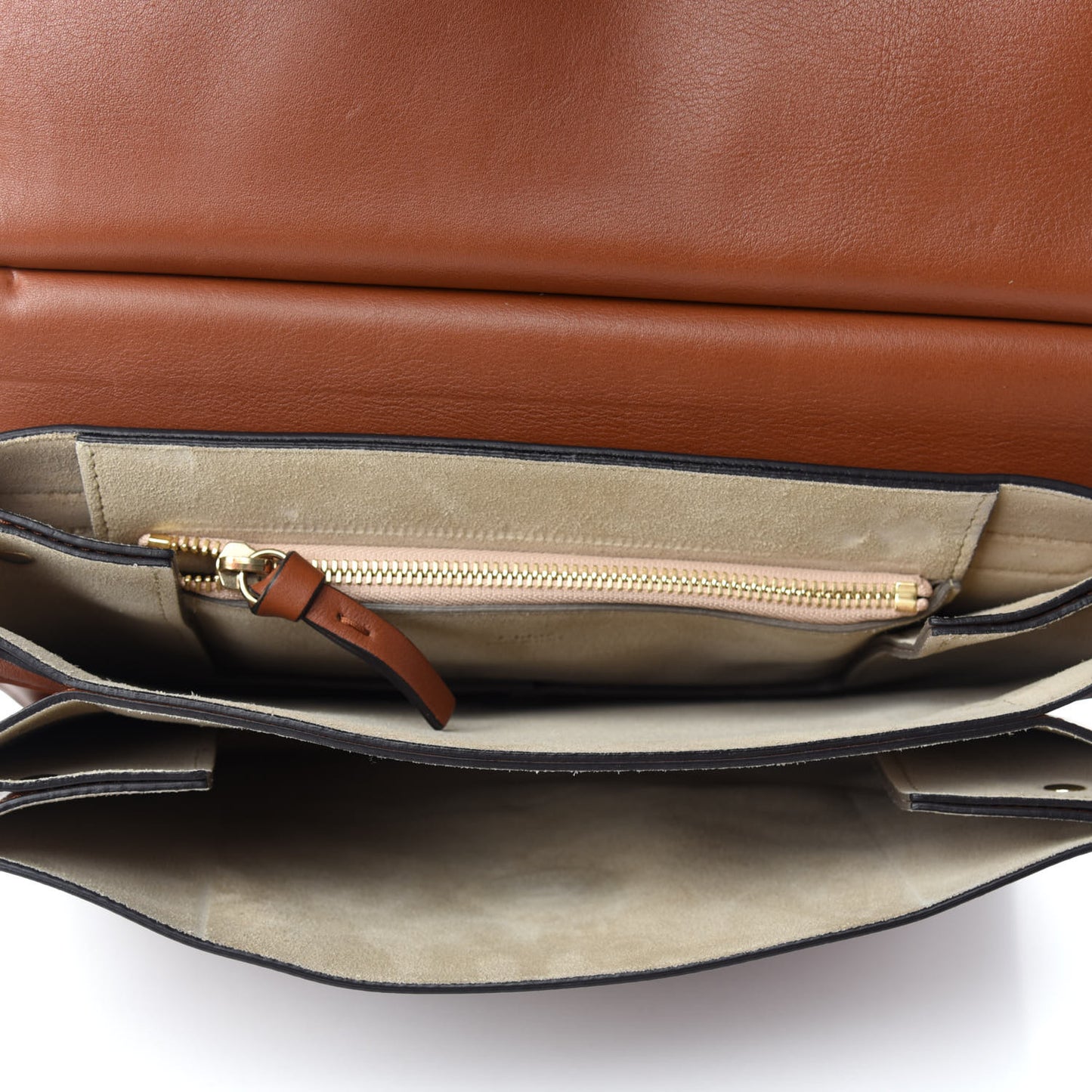 Suede Calfskin Medium Faye Shoulder Bag Tobacco