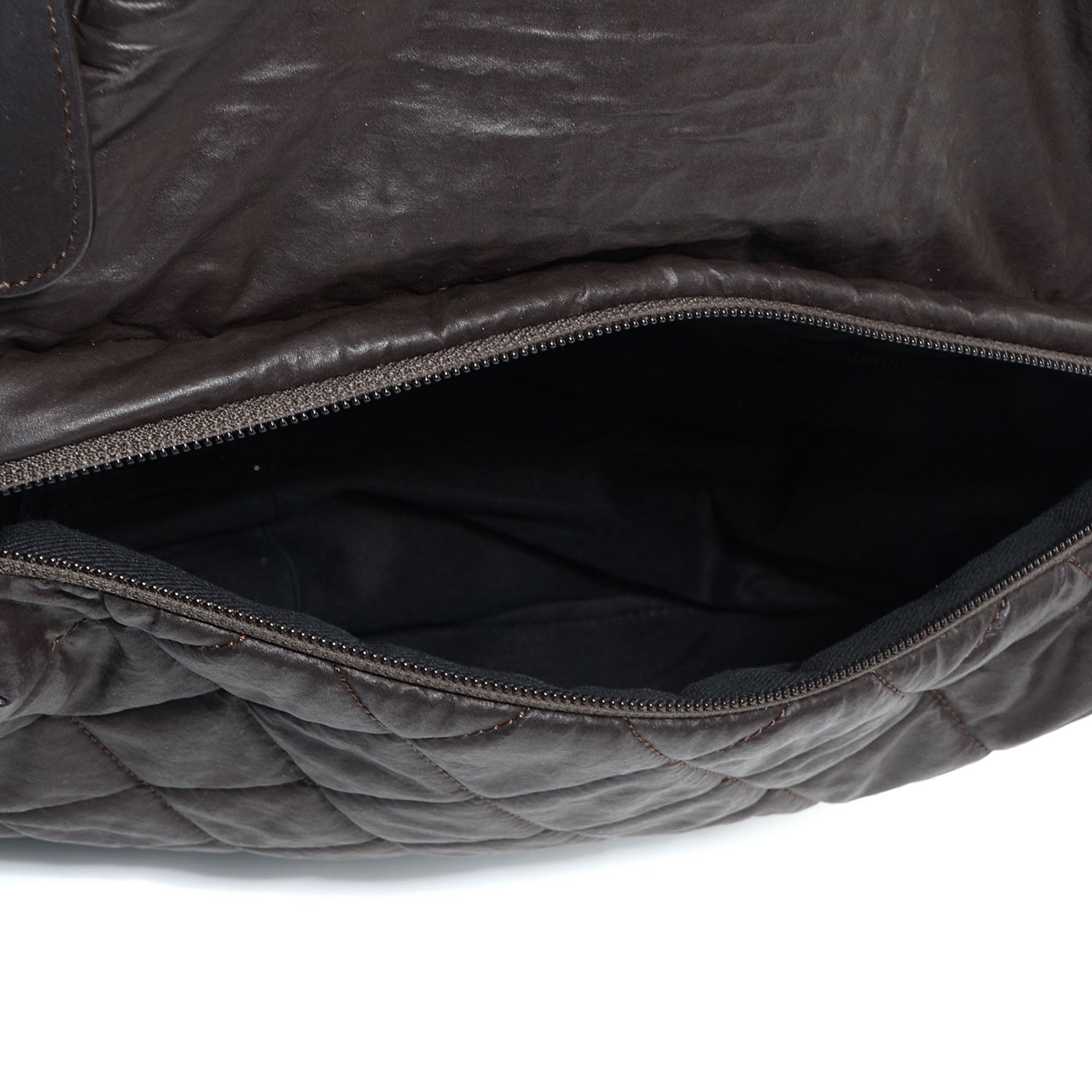 Chanel Coated Canvas Quilted Expandable Messenger Brown 5 of 7