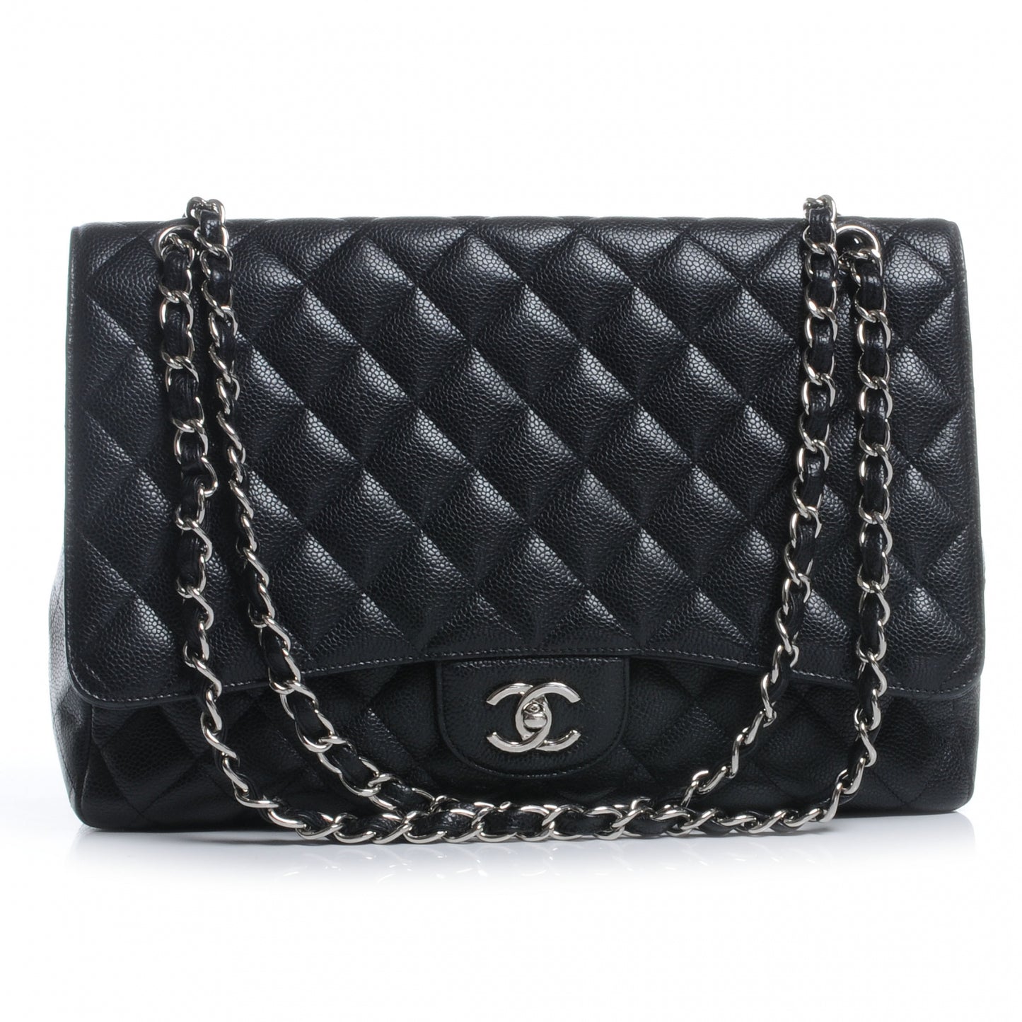 Caviar Maxi Single Flap Black