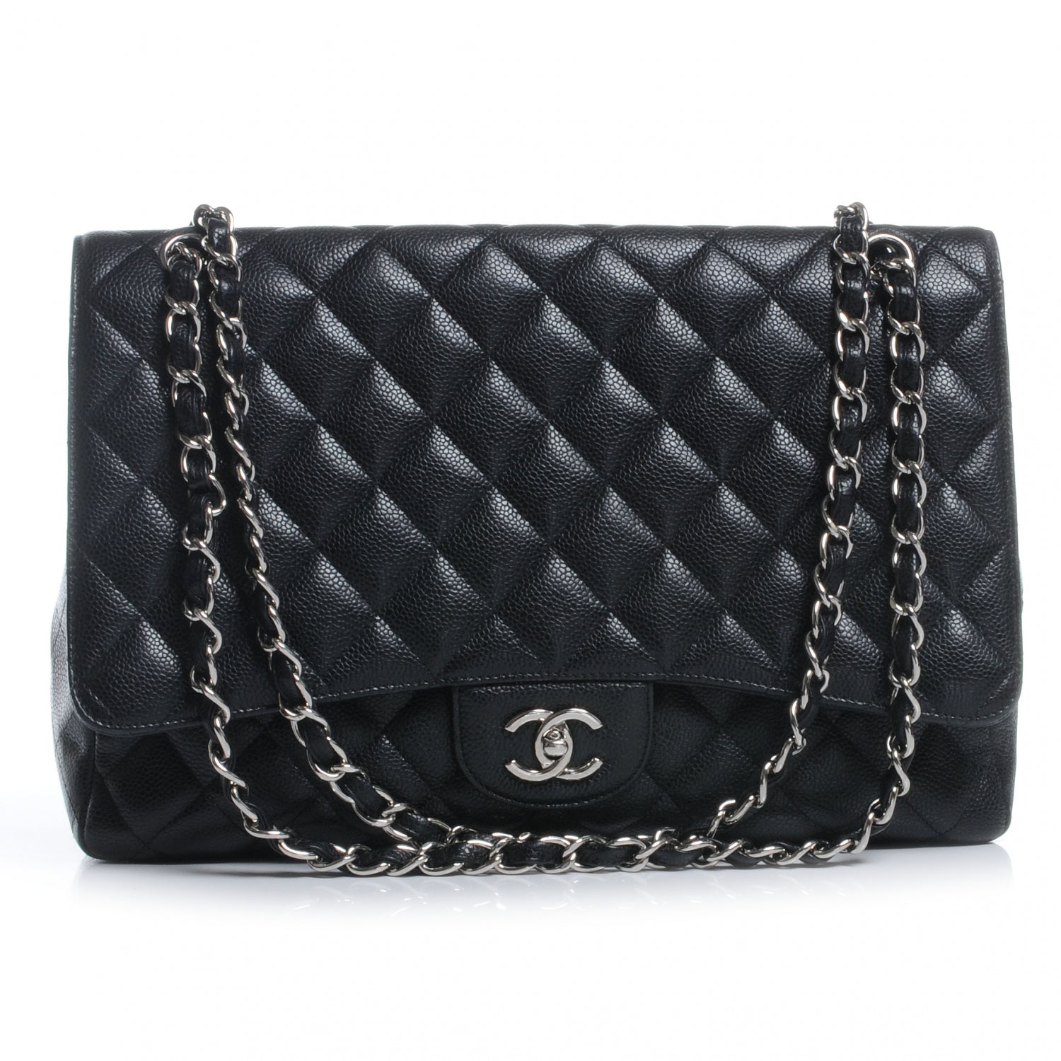 Chanel Caviar Maxi Single Flap Black 1 of 12
