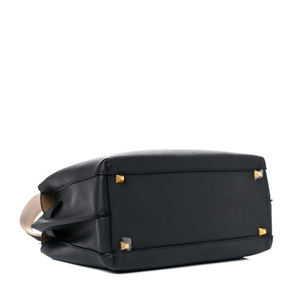 MCM Grained Calfskin Medium Milla Tote Phantom Grey 4 of 12