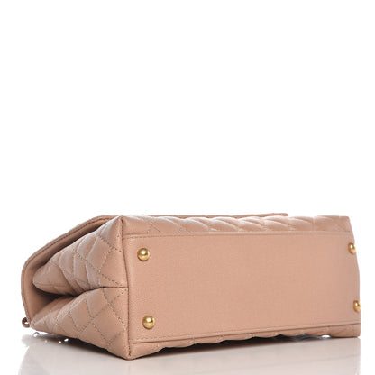 Chanel Caviar Quilted Small Coco Handle Flap Light Beige 4 of 8