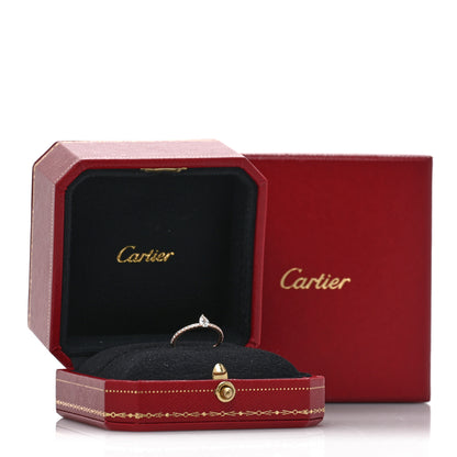 Cartier 18K Pink Gold Diamond Etincelle De Cartier Pear Cut Engagement Ring 47 4 5 of 5