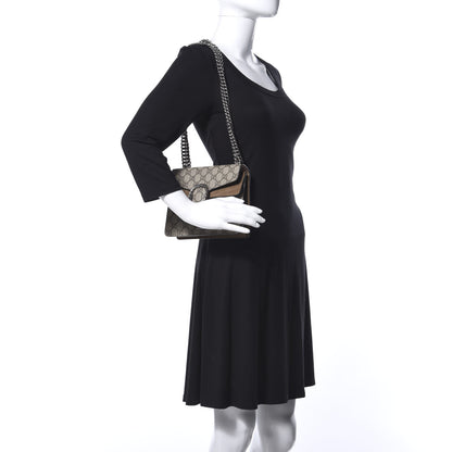 Gucci GG Supreme Monogram Mini Dionysus Shoulder Bag Taupe 2 of 14