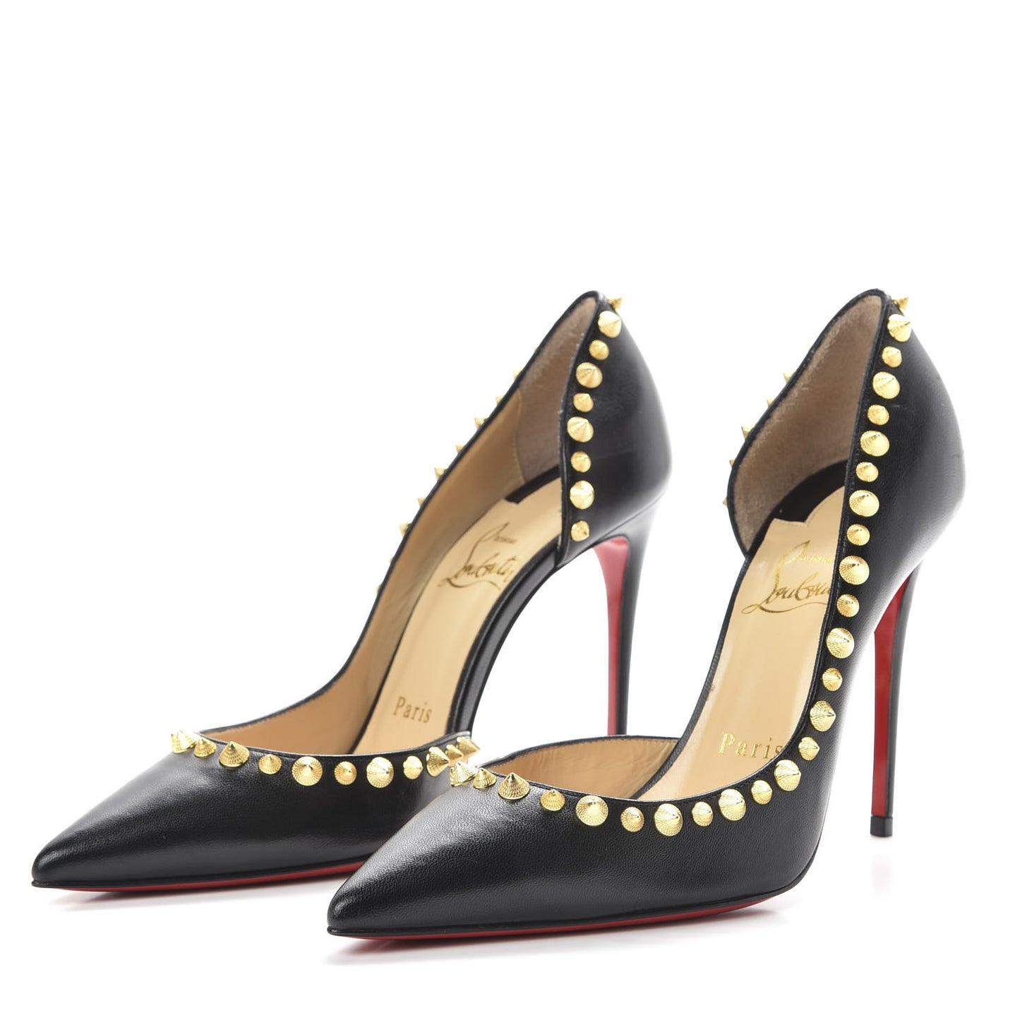 Shiny Nappa Irishell 100 Pumps 35 Black Gold