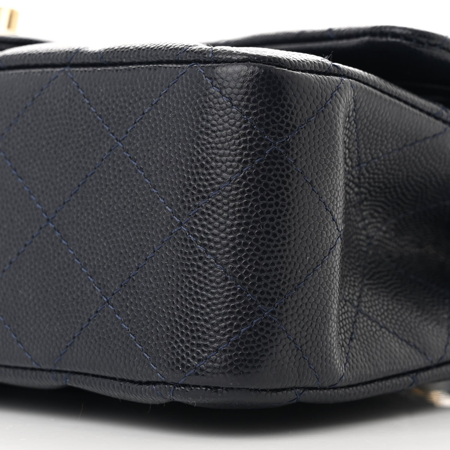 Chanel Caviar Quilted Medium Double Flap Navy 10 of 10