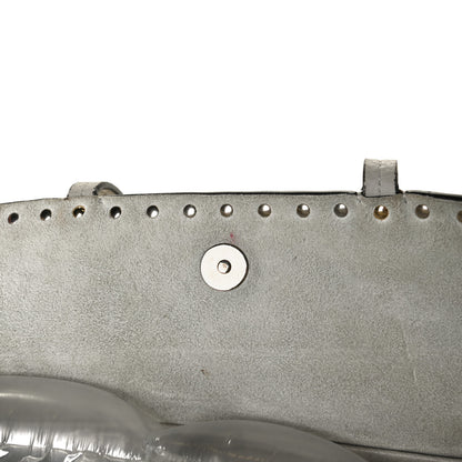 Valentino Garavani Grained Calfskin Rockstud Shoulder Tote Pastel Grey 11 of 14