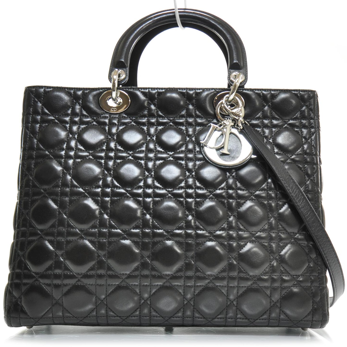 Lambskin Cannage Large Lady Dior Black