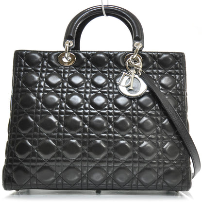 Christian Dior Lambskin Cannage Large Lady Dior Black 1 of 8