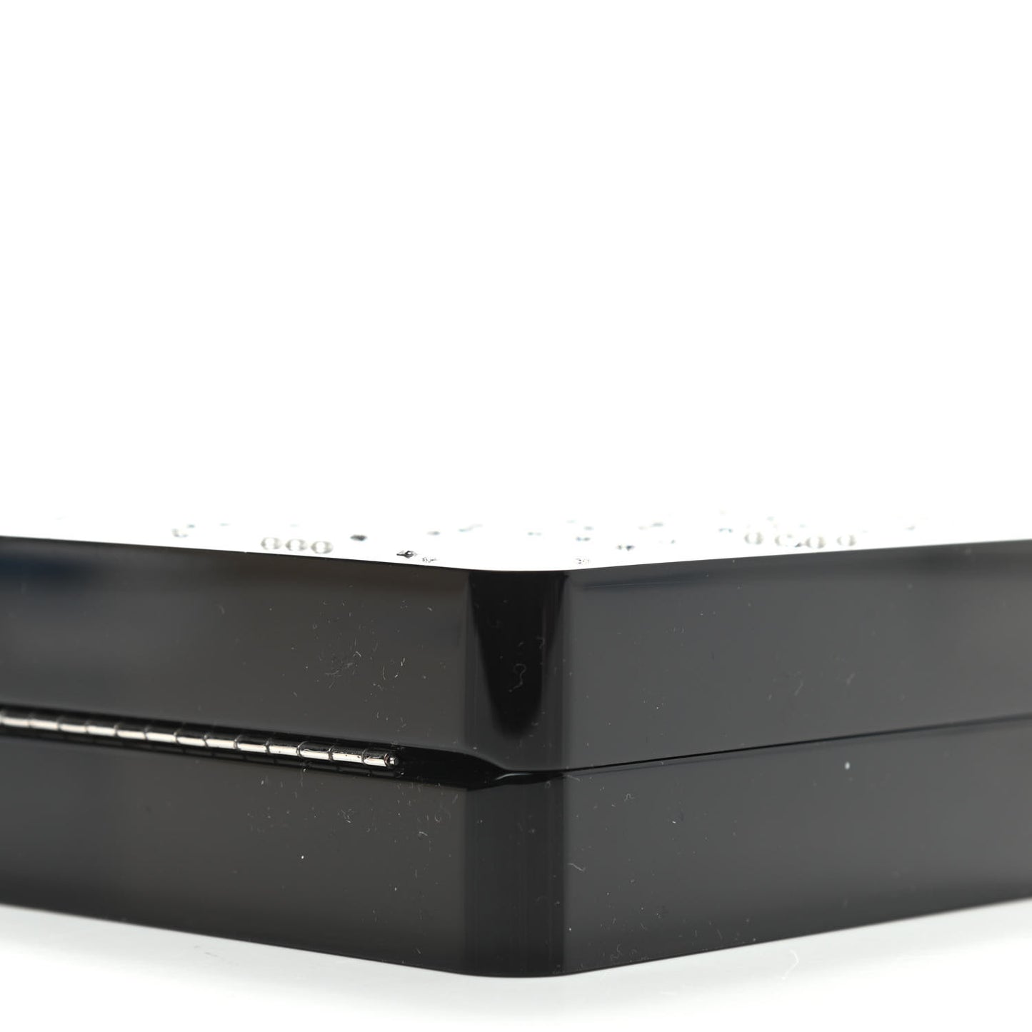 Plexiglass Crystal Minaudiere Clutch Black