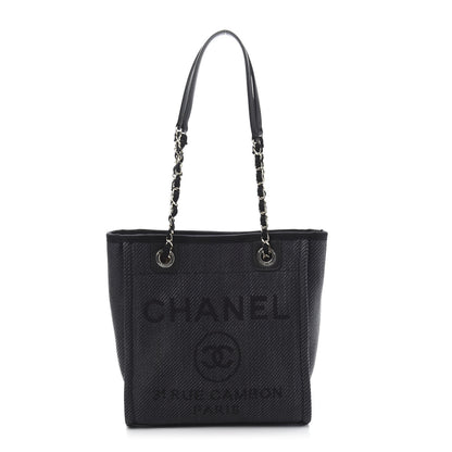 Chanel Mixed Fibers Calfskin Mini Deauville Tote Black 1 of 10
