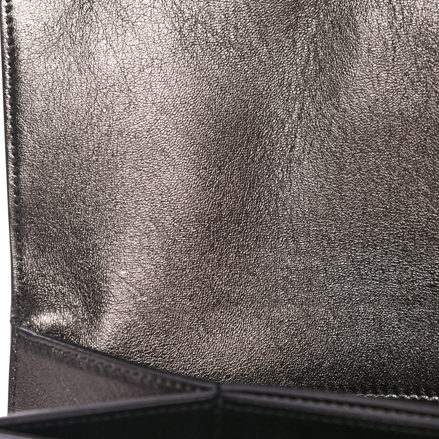 Calfskin Laser Cut Ruffled Isabella Clutch Gray