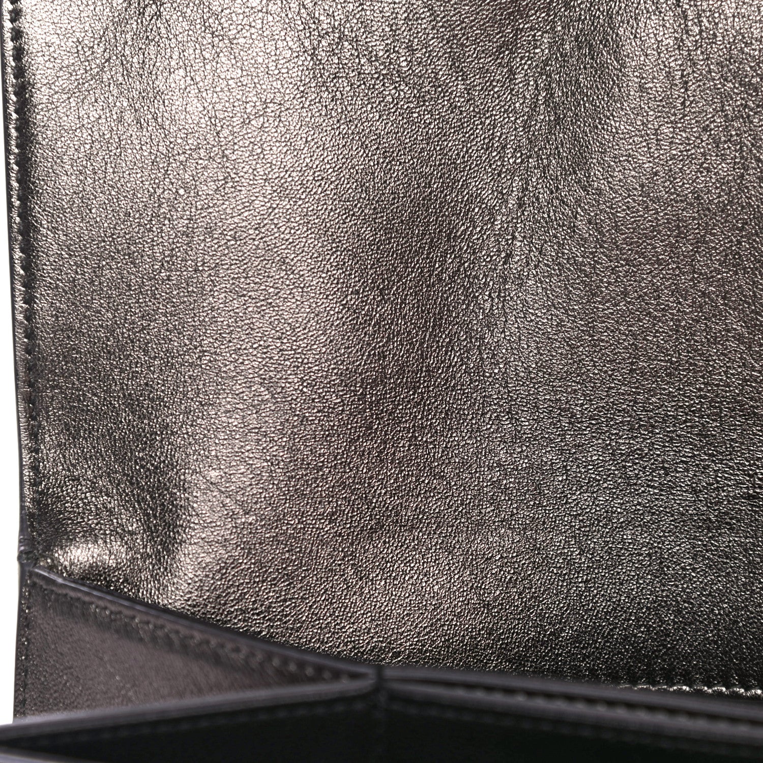 Jimmy Choo Calfskin Laser Cut Ruffled Isabella Clutch Gray 14 of 23
