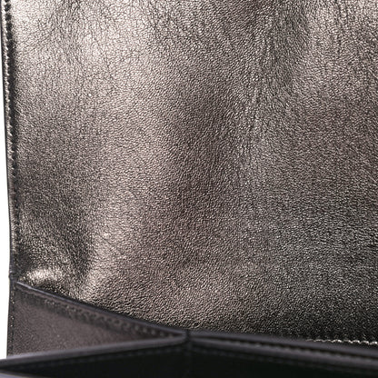 Jimmy Choo Calfskin Laser Cut Ruffled Isabella Clutch Gray 14 of 23