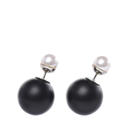 Christian Dior Mise En Dior Tribal Earrings Matte Black Pearl 1 of 5