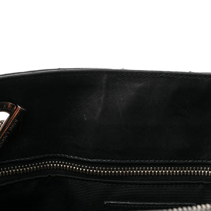 Saint Laurent Grain De Poudre Matelasse Chevron Monogram Shopping Bag Black 11 of 14
