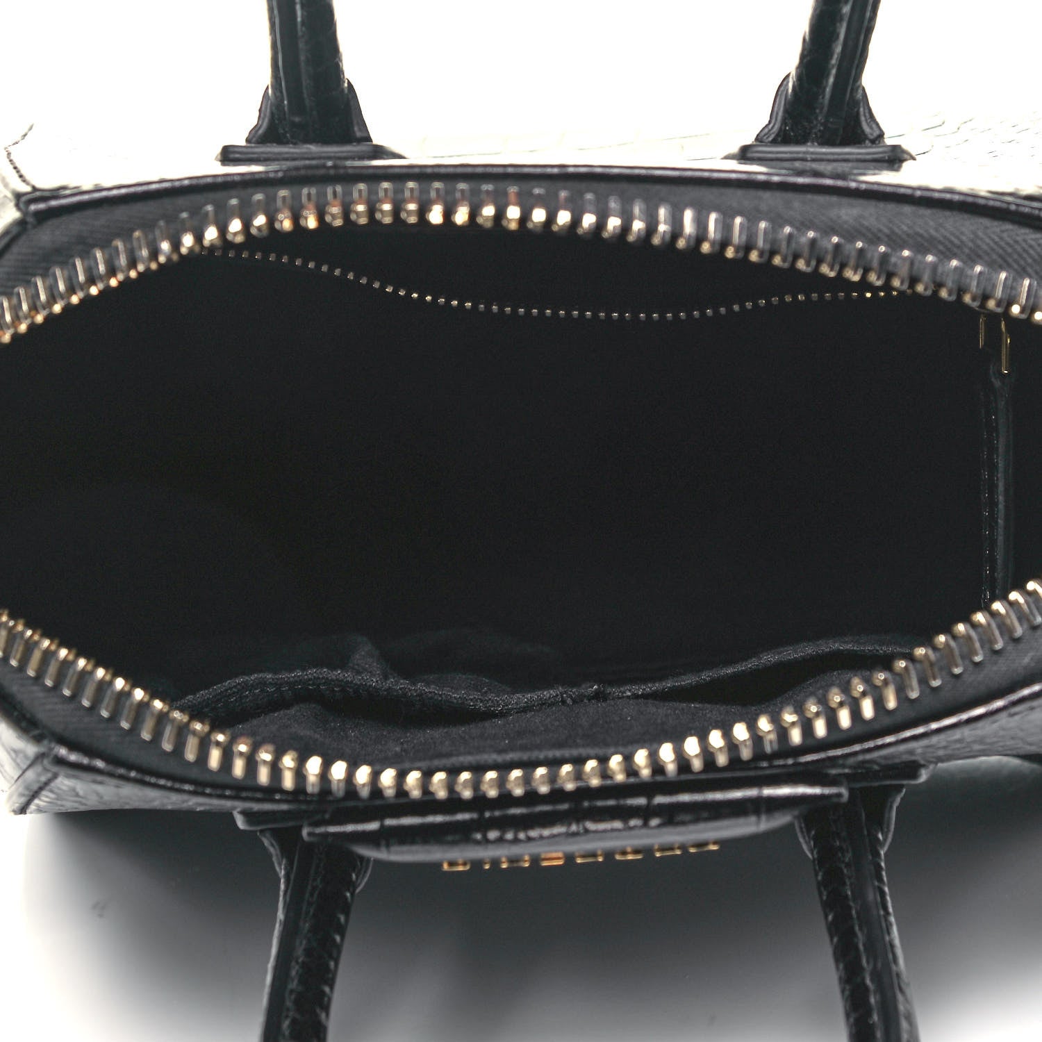 Givenchy Calfskin Crocodile Embossed Mini Antigona Black 4 of 8