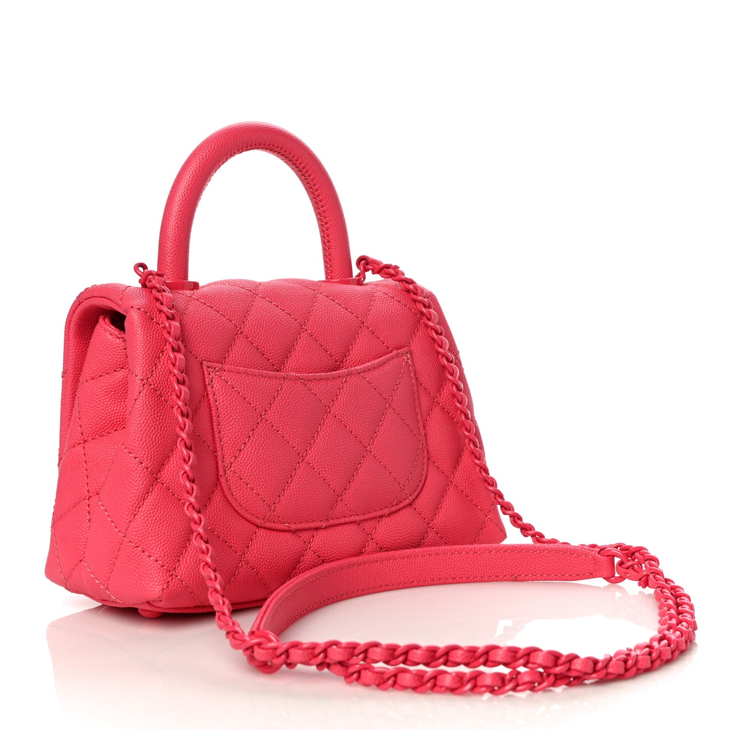Caviar Quilted Incognito Extra Mini Coco Handle Flap Pink