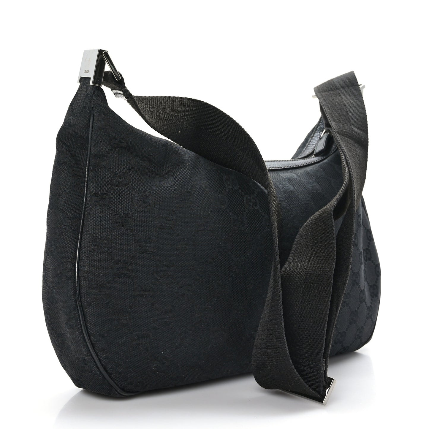 Monogram Medium Half Moon Hobo Black