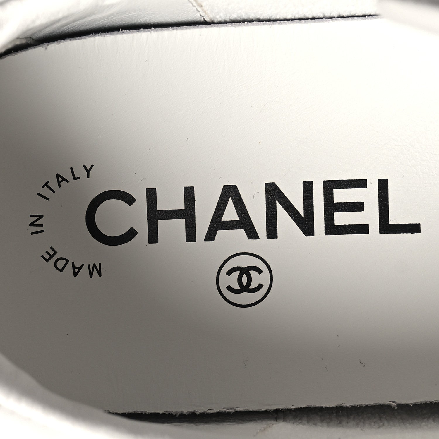 Chanel Calfskin Womens CC Logo Sneakers 37 White 8 of 9