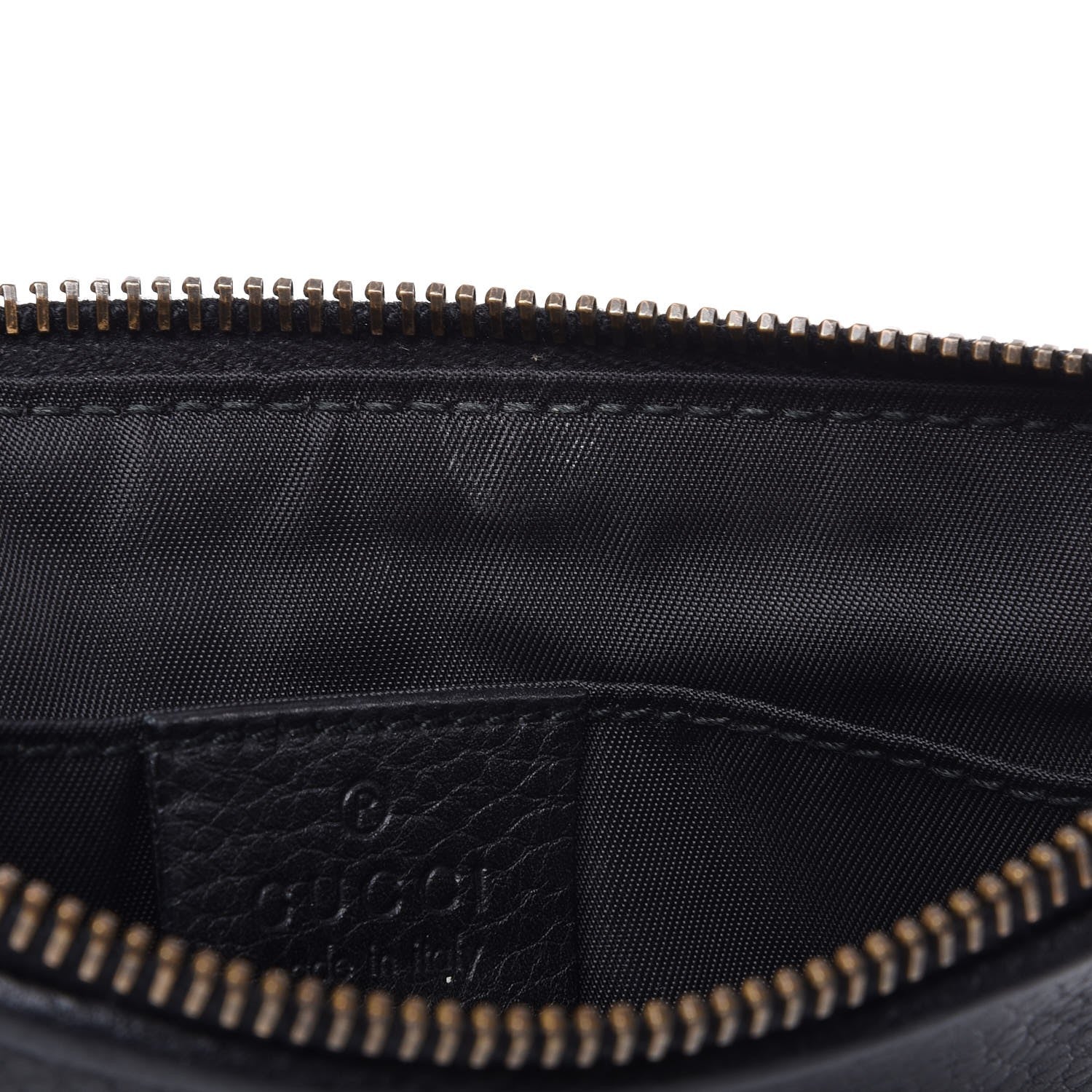 Gucci Pebbled Calfskin Wristlet GG Black 9 of 9