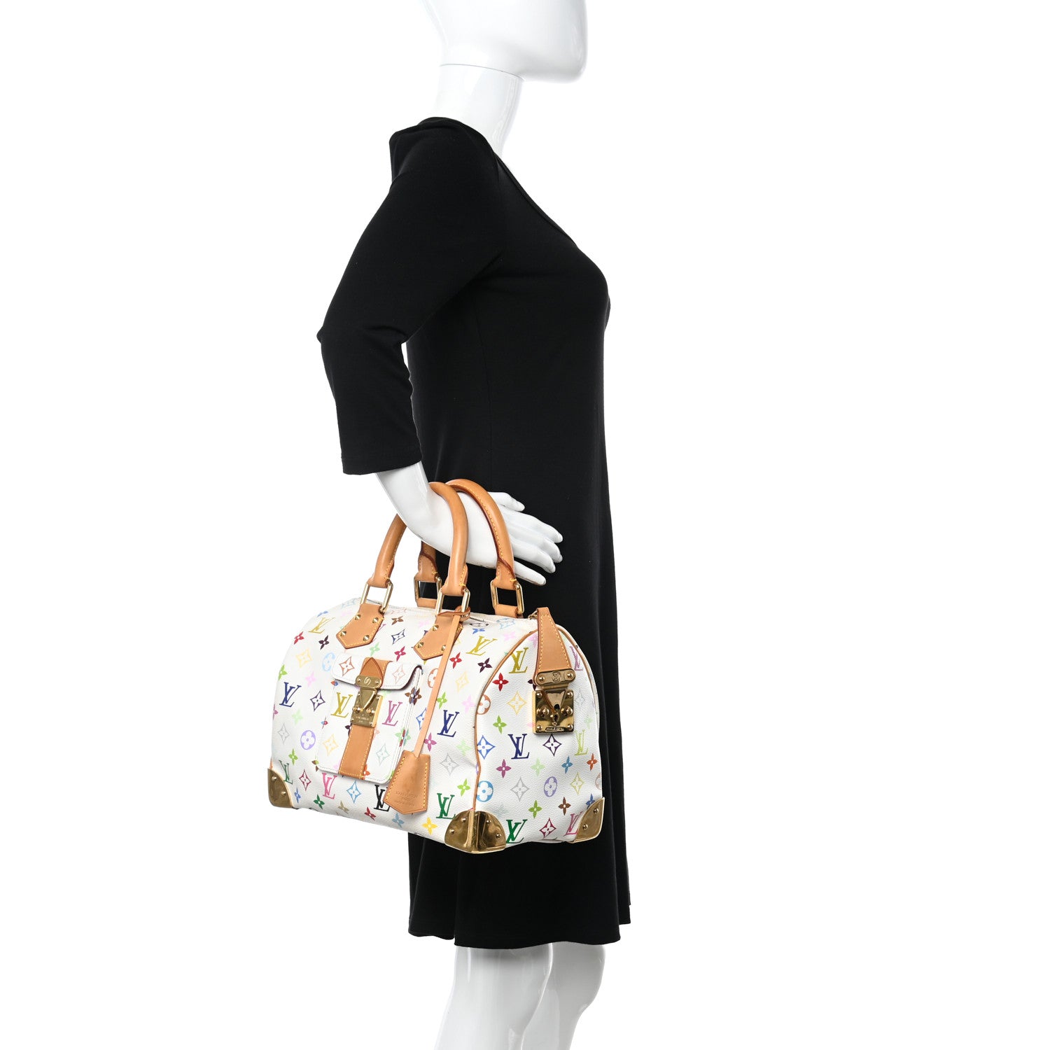 Louis Vuitton Monogram Multicolor Speedy 30 White 2 of 14