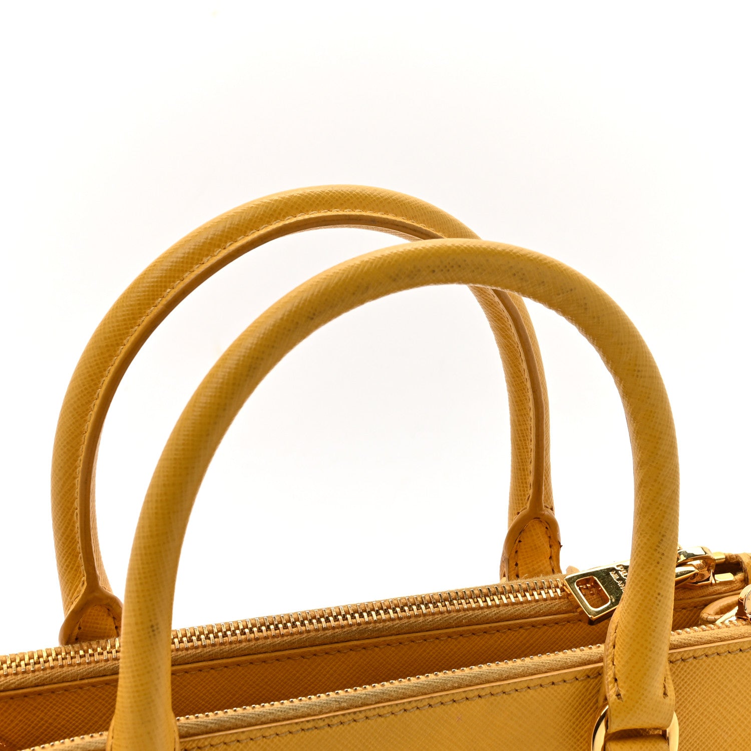 Prada Saffiano Lux Small Galleria Double Zip Tote Soleil 1904621