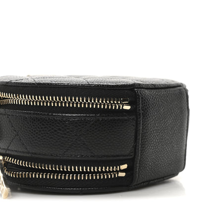 Chanel Caviar Quilted Round Handle With Care Vanity With Chain Black 8 of 9