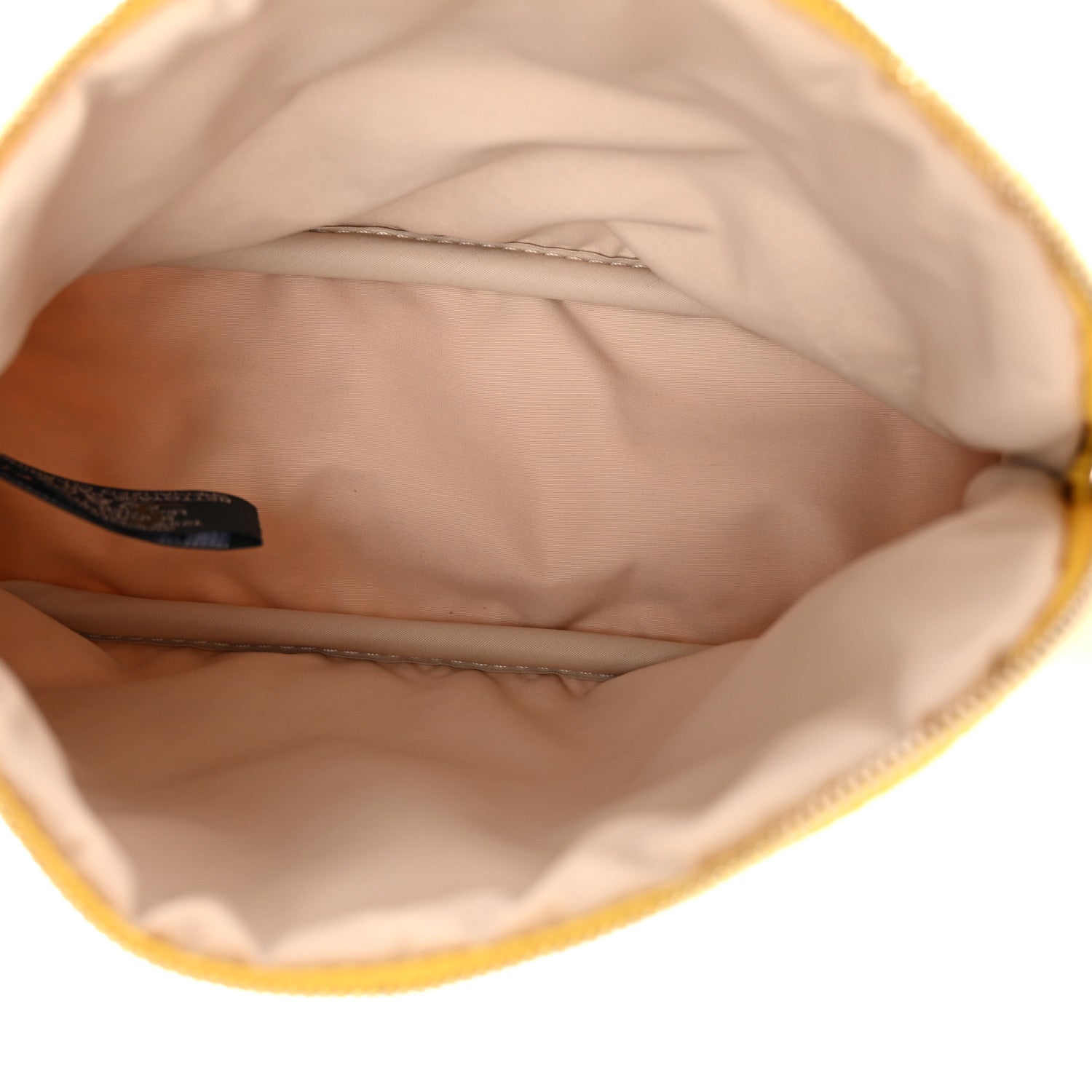 Hermes Cotton Canvas Mini Bolide Travel Cosmetic Pouch Yellow 5 of 7
