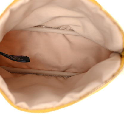 Hermes Cotton Canvas Mini Bolide Travel Cosmetic Pouch Yellow 5 of 7