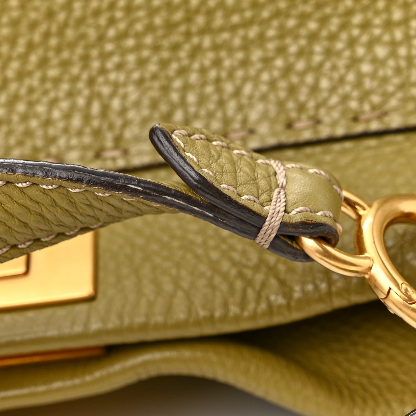 Cuoio Romano Selleria Large Peekaboo Iconic Satchel Muschio Moro