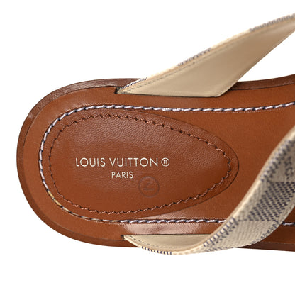 Louis Vuitton Damier Azur Sunny Flat Thong Sandals 37.5 9 of 9