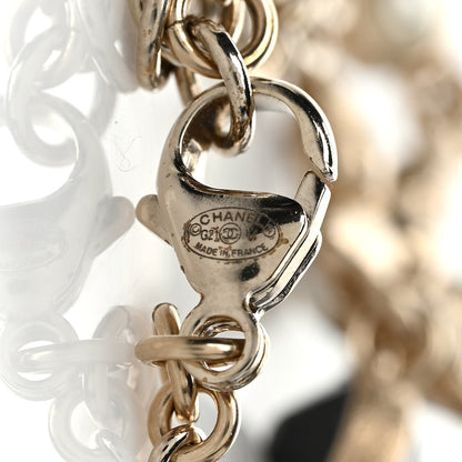 Chanel Pearl Crystal CC Charm Bracelet Black Gold 5 of 5