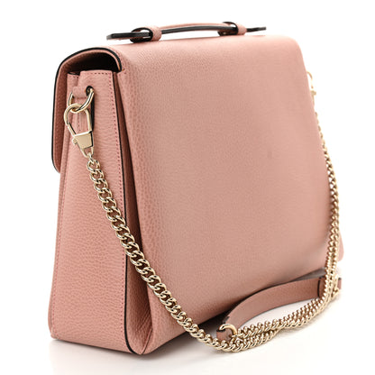 Gucci Dollar Calfskin Medium Interlocking G Top Handle Shoulder Bag Soft Pink 3 of 11
