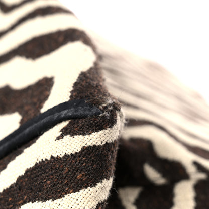 Celine Canvas Zebra Embroidered Large Phantom Cabas Tan 8 of 10