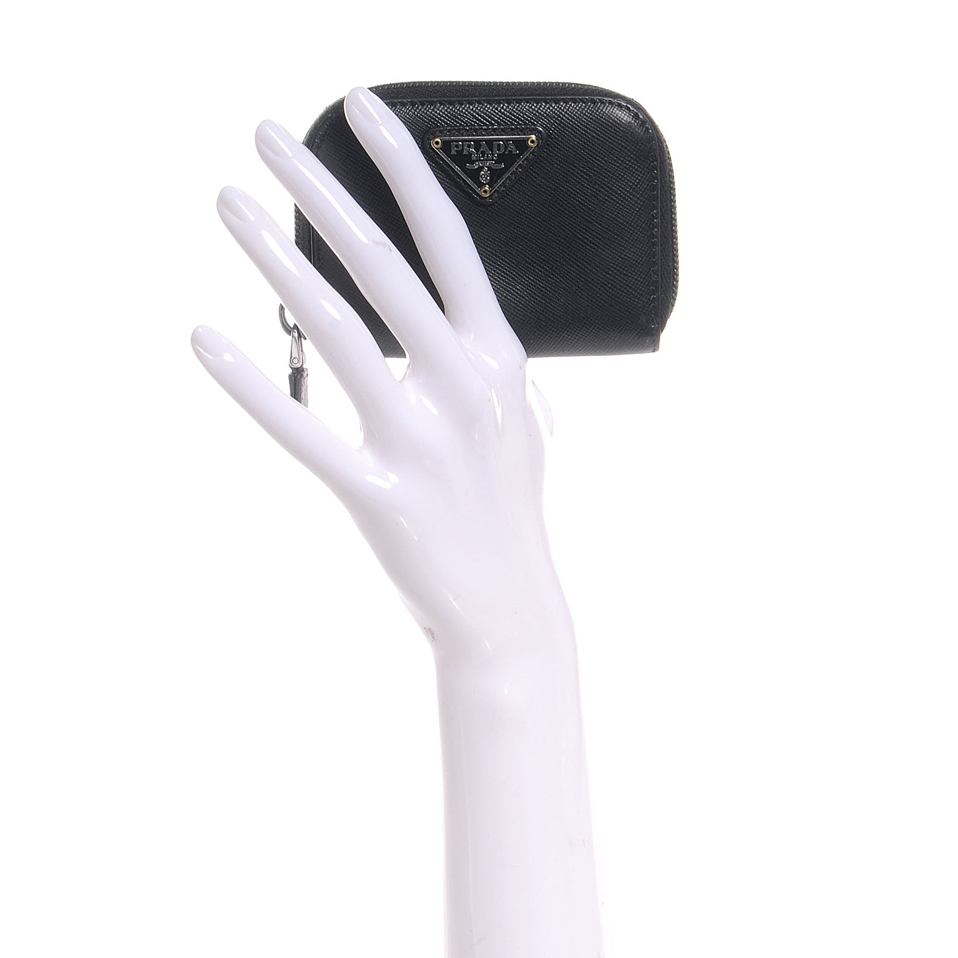 Prada Saffiano Coin Purse Black 2 of 7