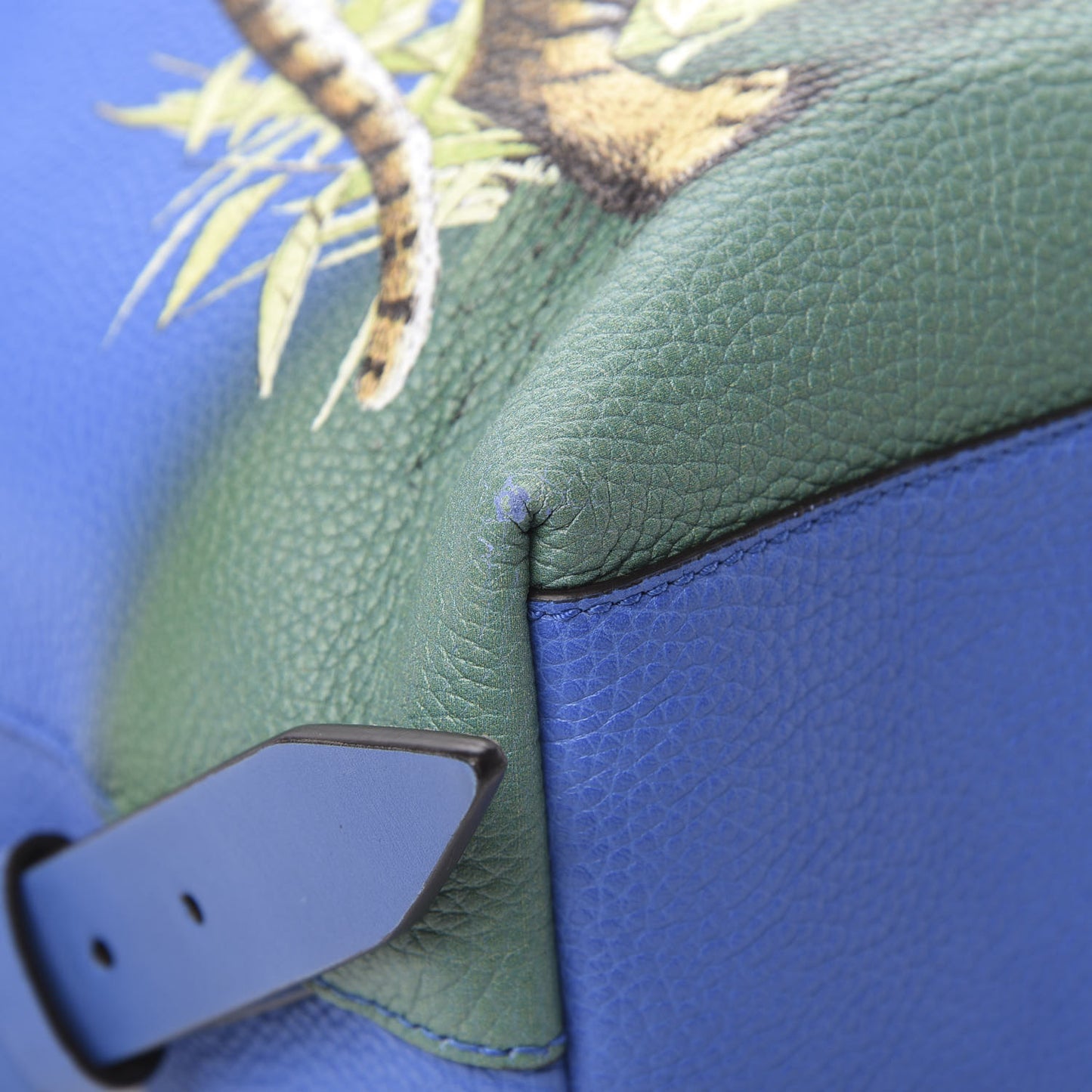 Calfskin Tiger Print Backpack Multicolor